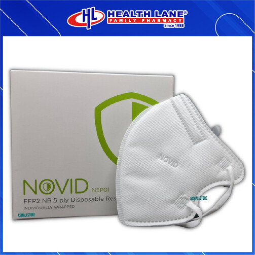NOVID  FACE MASK FFP2 NR 5PLY JUNIOR 20'S- INDIVIDUALLY WRAPPED